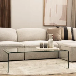 NIDO Table basse en verre L110cm