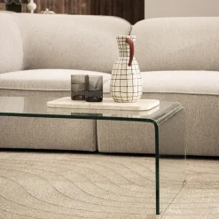 NIDO Table basse en verre L110cm