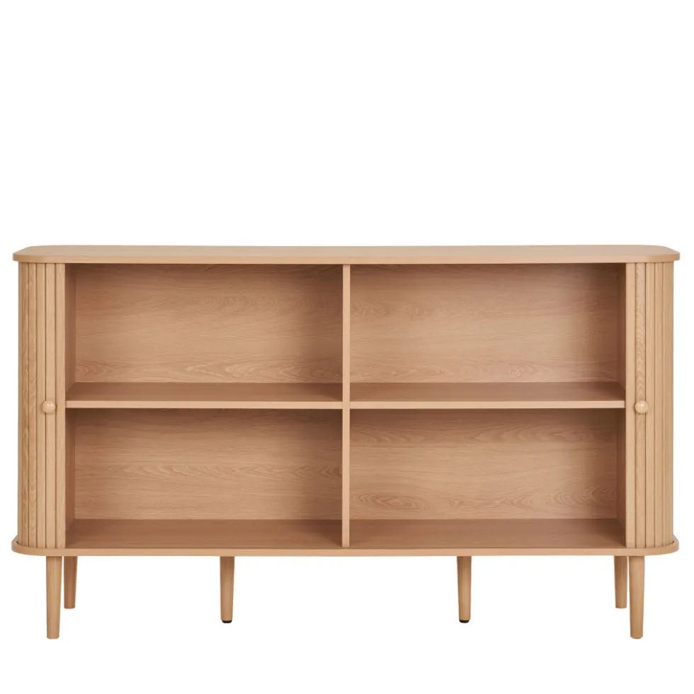 NIKKO Buffet 2 portes coulissantes en bois L140cm