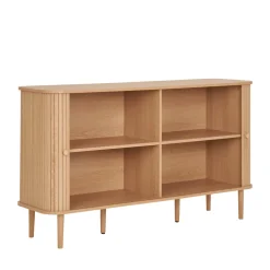 NIKKO Buffet 2 portes coulissantes en bois L140cm