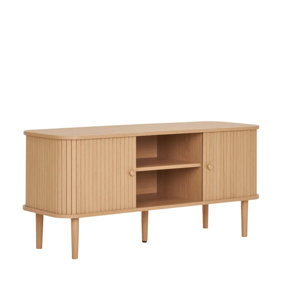 NIKKO Meuble tv 2 portes coulissantes en bois L113cm