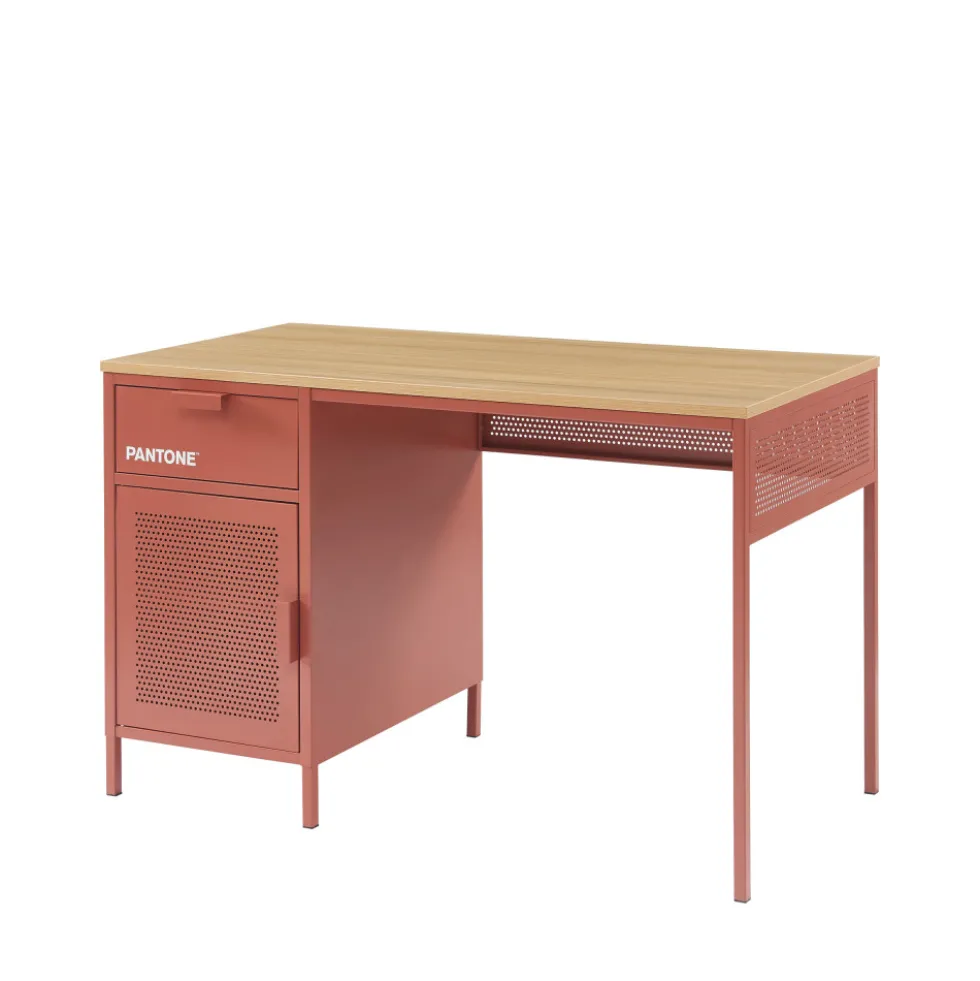 NINO Bureau 1 porte 1 tiroir en métal PANTONE L120cm