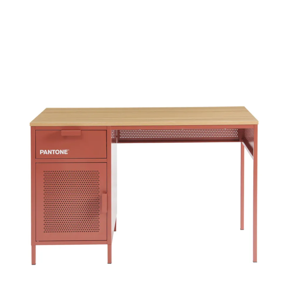 NINO Bureau 1 porte 1 tiroir en métal PANTONE L120cm