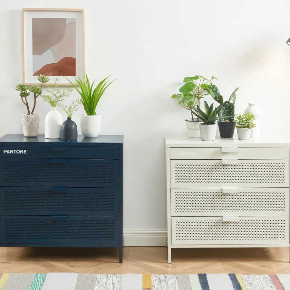 NINO Commode 4 tiroirs en métal PANTONE L80cm