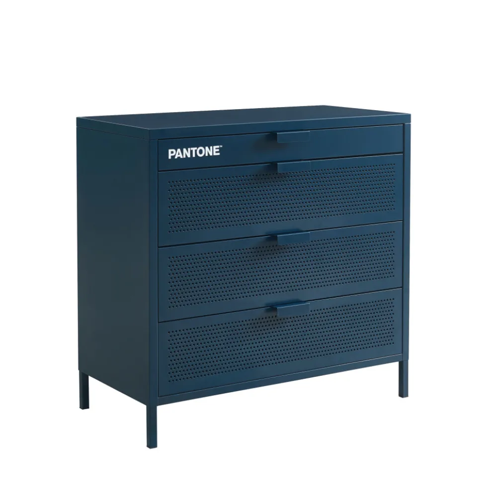 NINO Commode 4 tiroirs en métal PANTONE L80cm