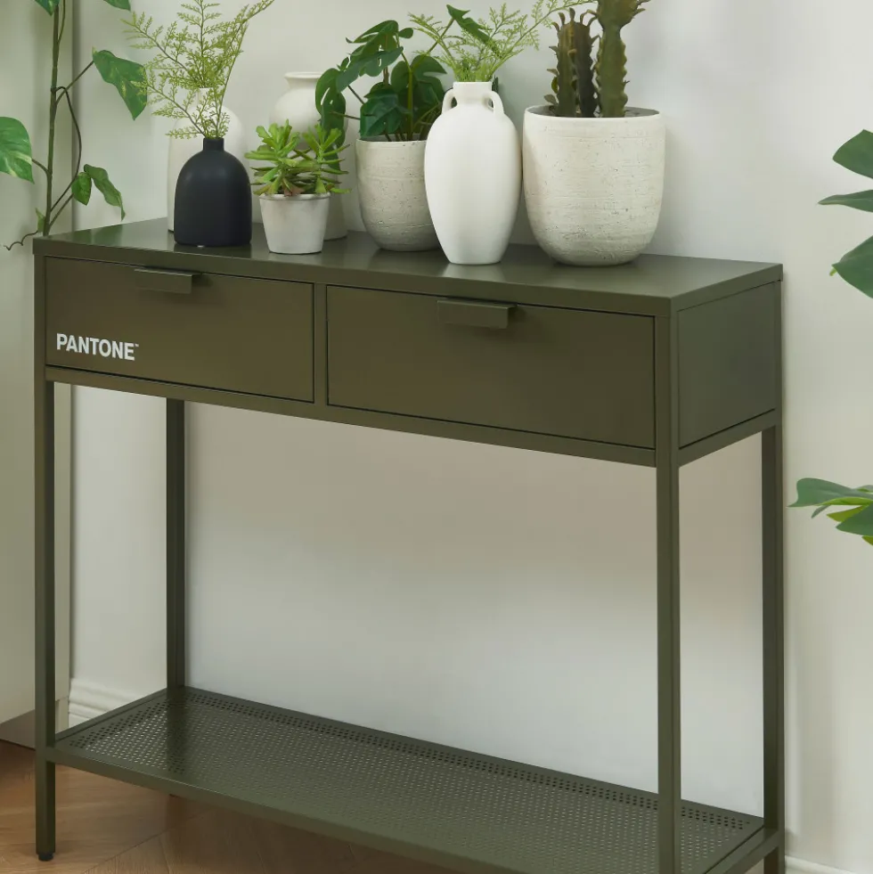 NINO Console 2 tiroirs en métal PANTONE L100cm