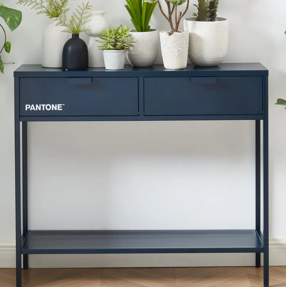 NINO Console 2 tiroirs en métal PANTONE L100cm