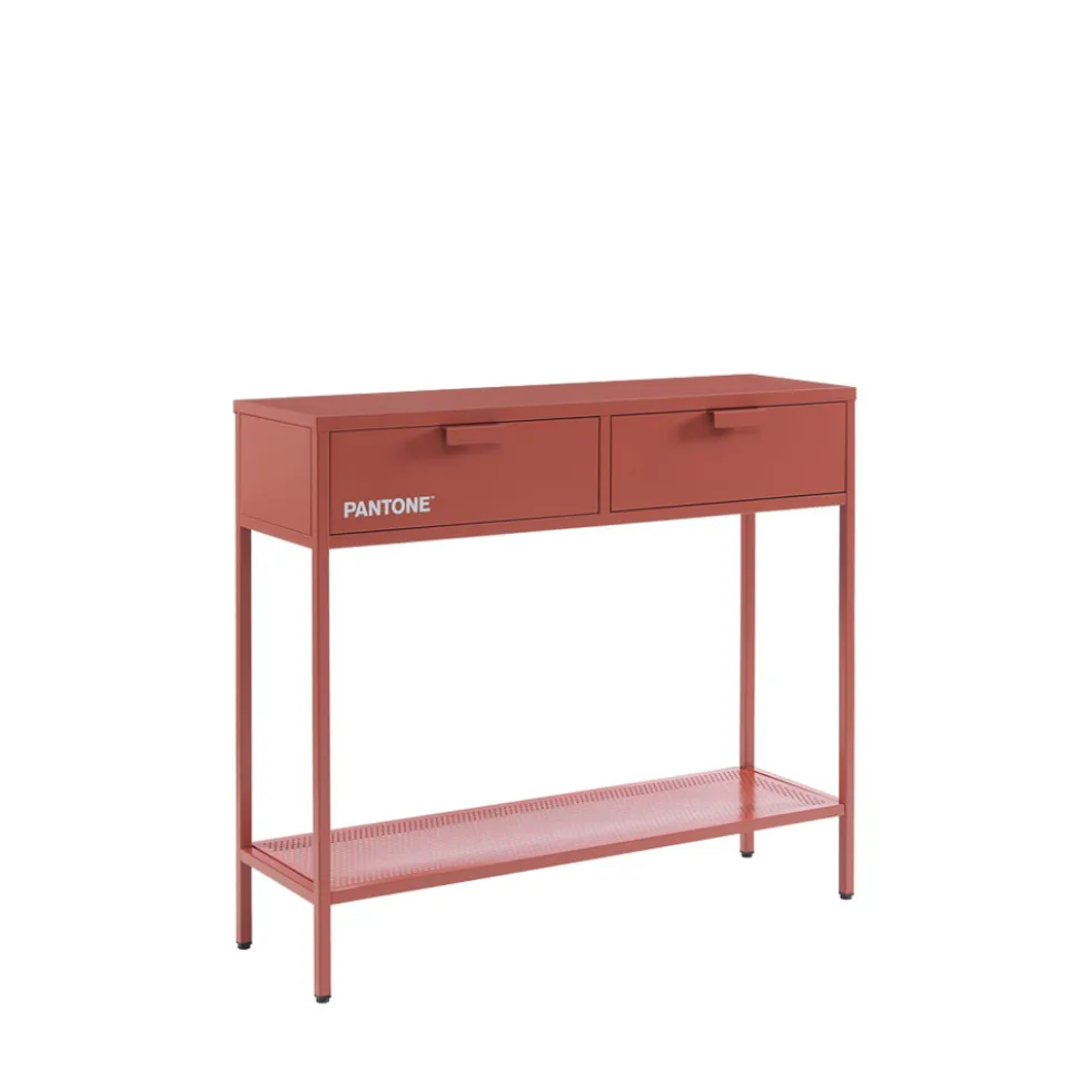NINO Console 2 tiroirs en métal PANTONE L100cm