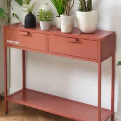 NINO Console 2 tiroirs en métal PANTONE L100cm