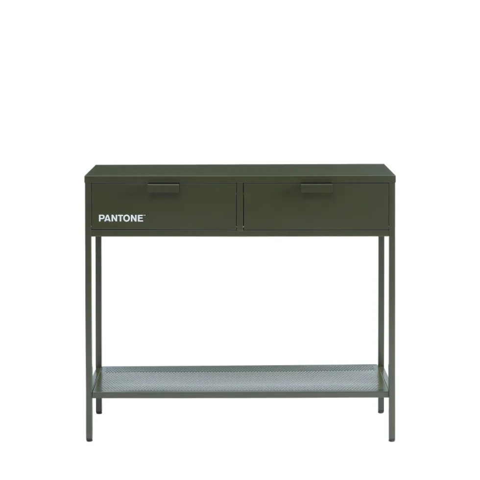 NINO Console 2 tiroirs en métal PANTONE L100cm