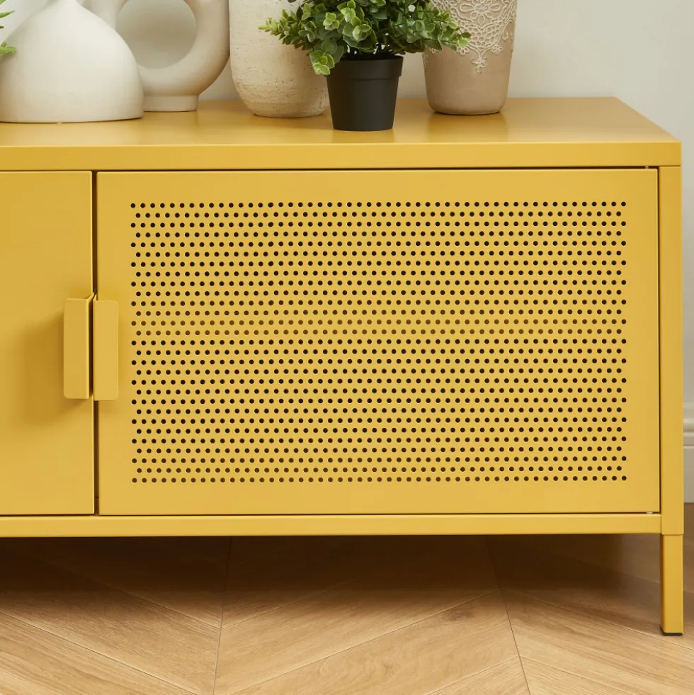 NINO Meuble TV 2 portes en métal PANTONE L120cm