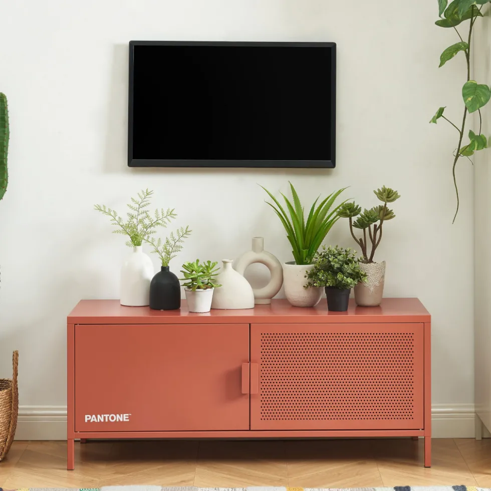 NINO Meuble TV 2 portes en métal PANTONE L120cm