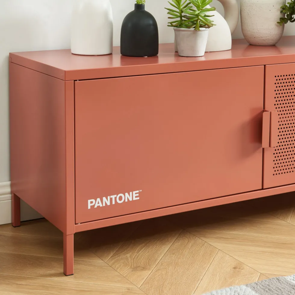 NINO Meuble TV 2 portes en métal PANTONE L120cm