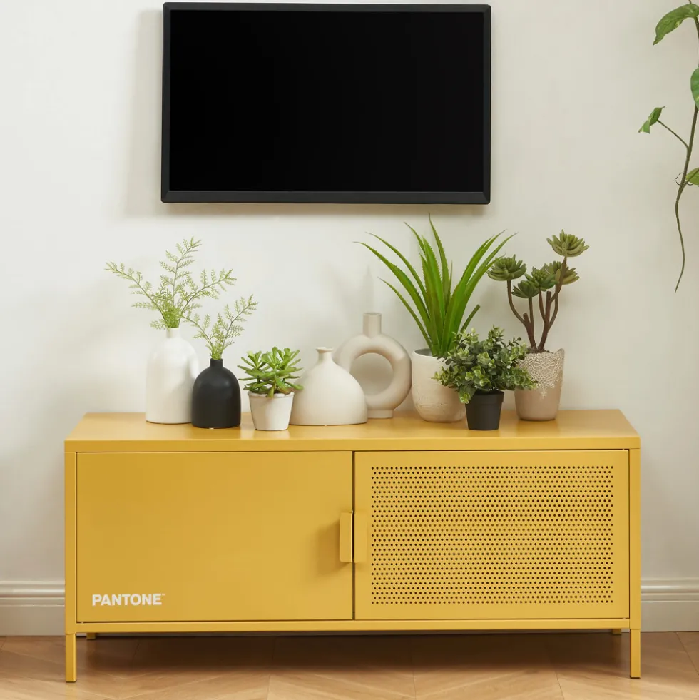 NINO Meuble TV 2 portes en métal PANTONE L120cm