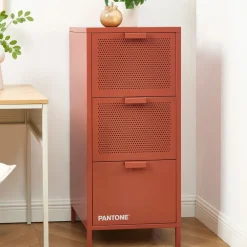 NINO Petit meuble de rangement 3 tiroirs en métal PANTONE H105cm