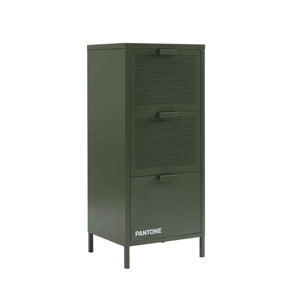 NINO Petit meuble de rangement 3 tiroirs en métal PANTONE H105cm