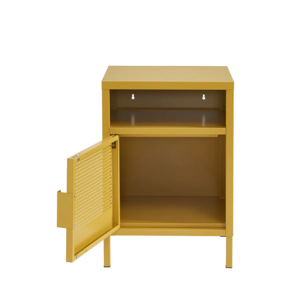 NINO Table de chevet 1 porte en métal PANTONE
