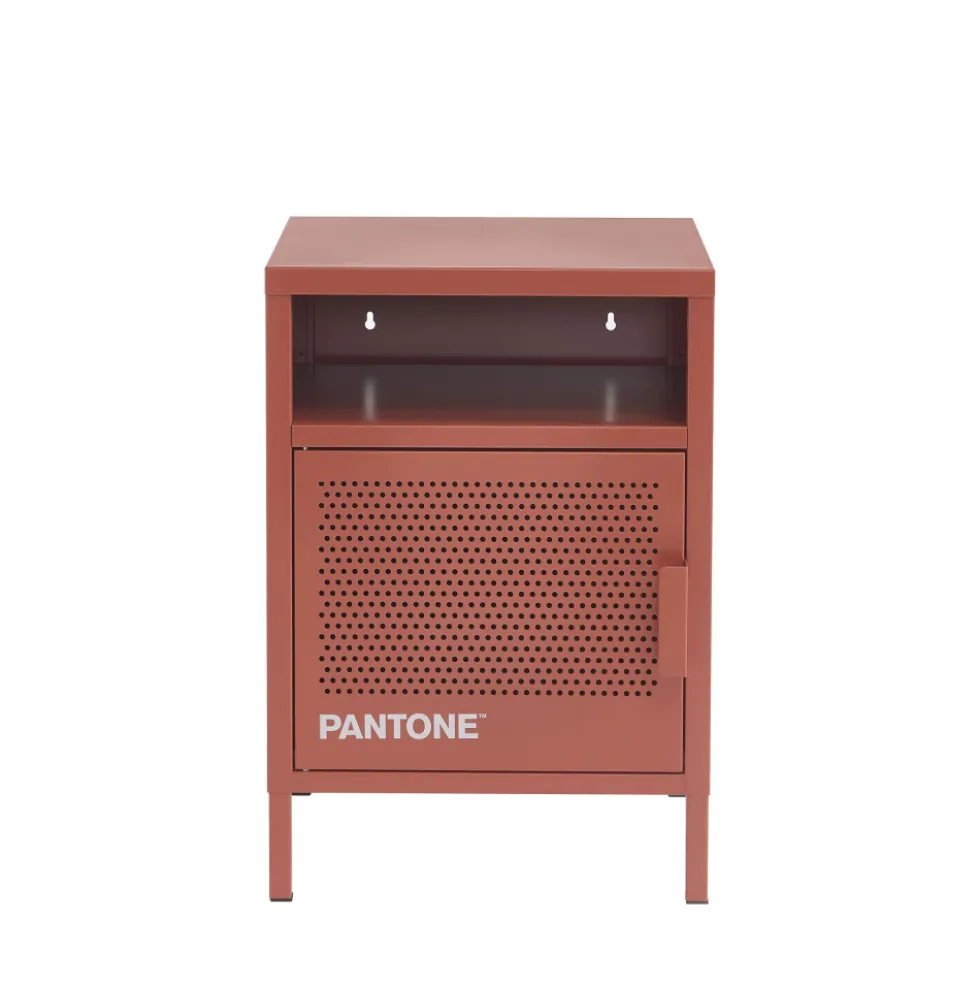 NINO Table de chevet 1 porte en métal PANTONE