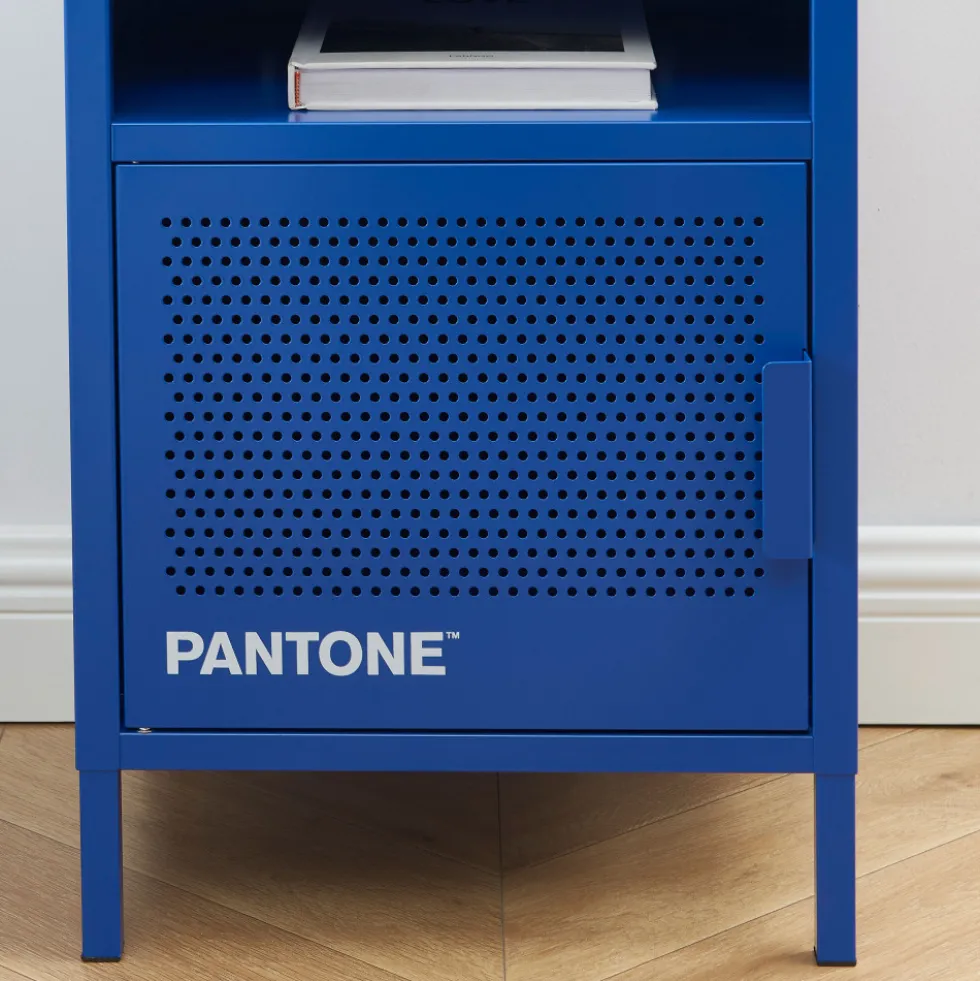 NINO Table de chevet 1 porte en métal PANTONE