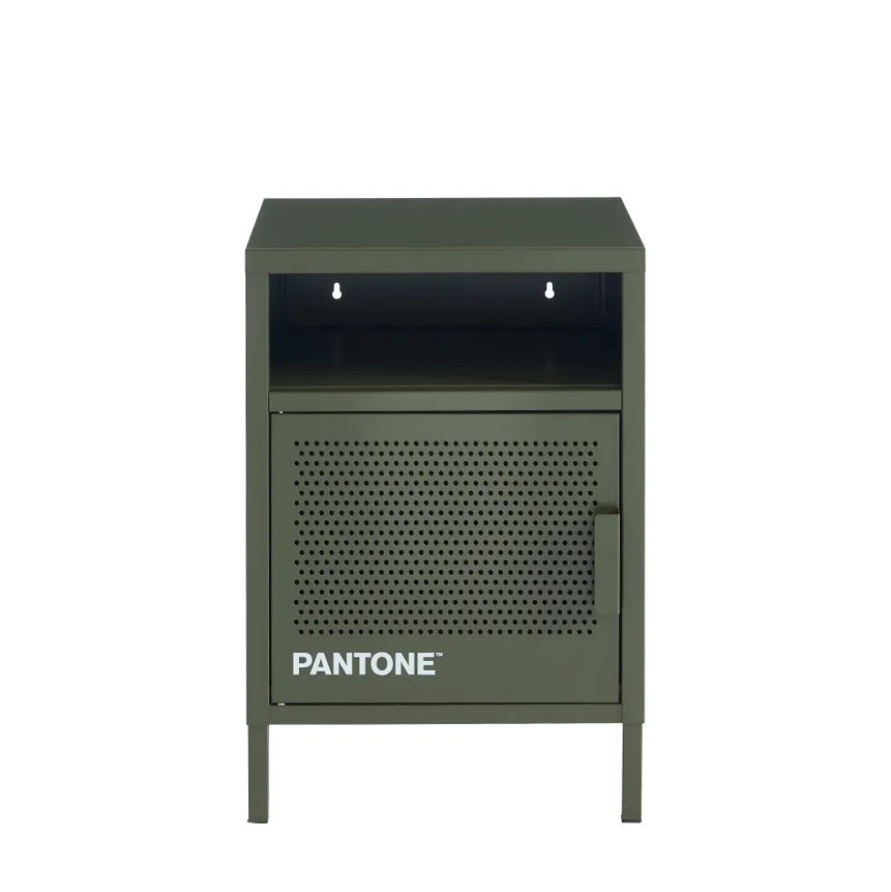 NINO Table de chevet 1 porte en métal PANTONE
