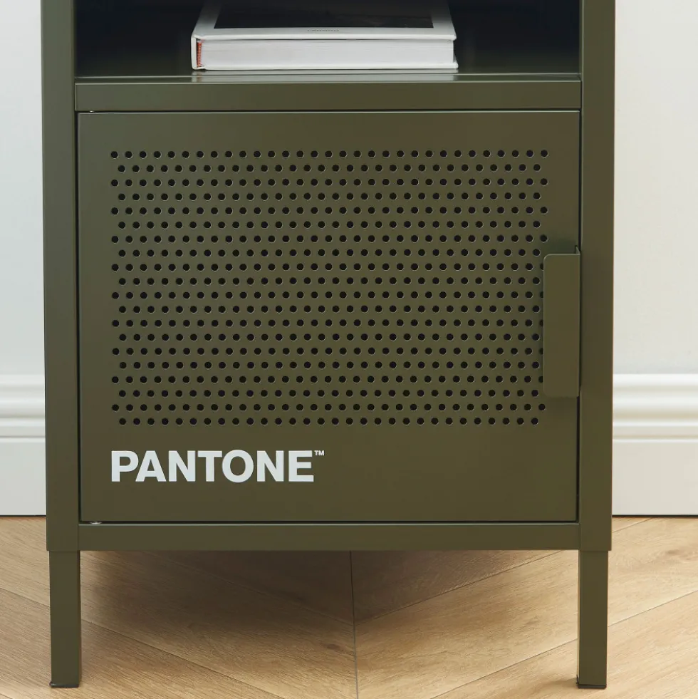 NINO Table de chevet 1 porte en métal PANTONE