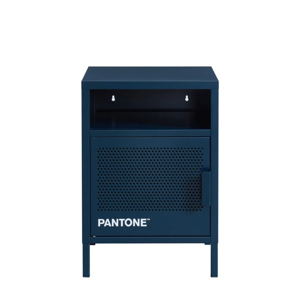 NINO Table de chevet 1 porte en métal PANTONE