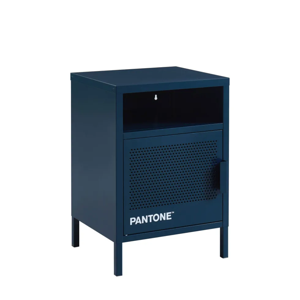 NINO Table de chevet 1 porte en métal PANTONE