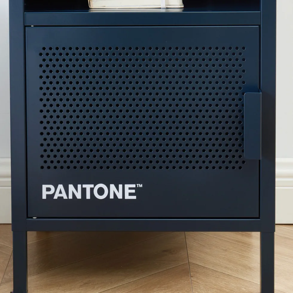 NINO Table de chevet 1 porte en métal PANTONE