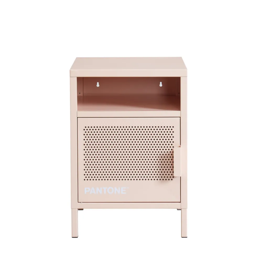 NINO Table de chevet 1 porte en métal PANTONE