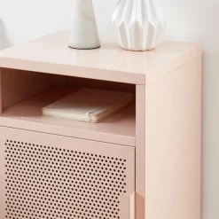 NINO Table de chevet 1 porte en métal PANTONE