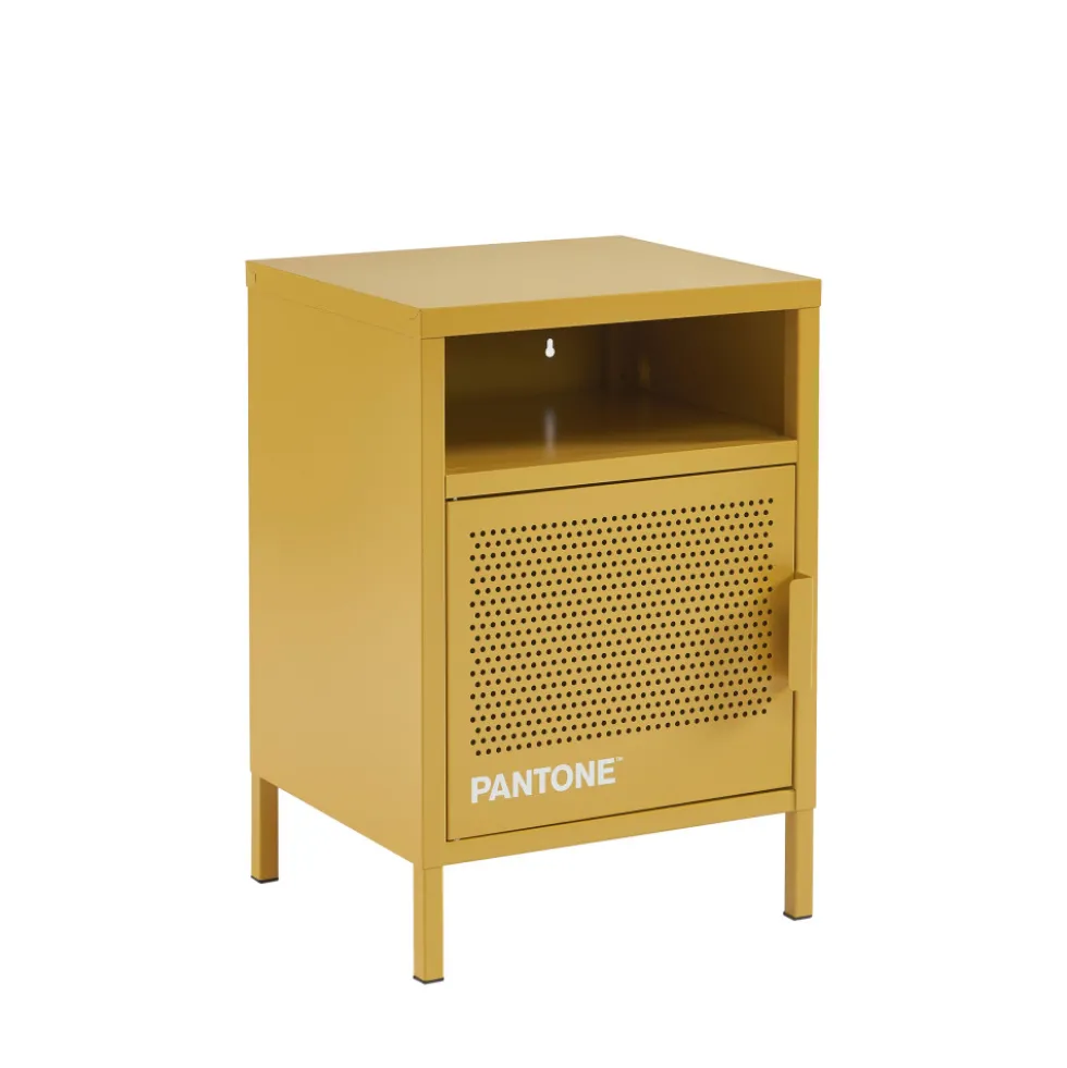 NINO Table de chevet 1 porte en métal PANTONE
