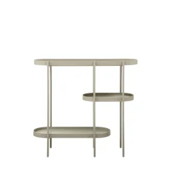 NOAN Console ovale en bois et métal L90cm
