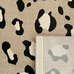 NOMAD Tapis contemporain à motifs léopard