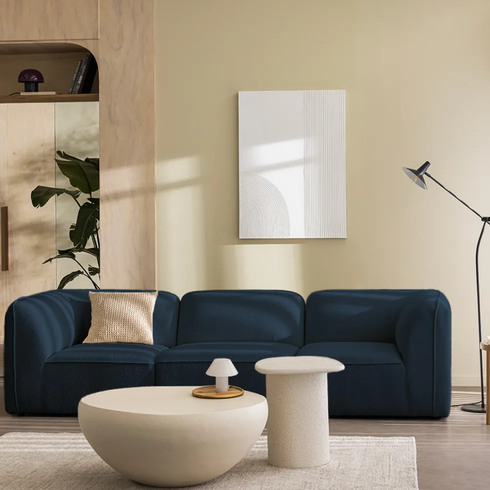 NOOR Angle réversible pour canapé modulable en tissu bouclette