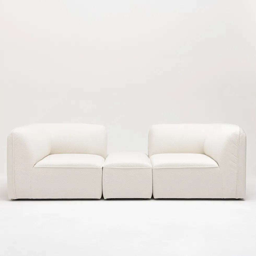 NOOR Angle réversible pour canapé modulable en tissu bouclette