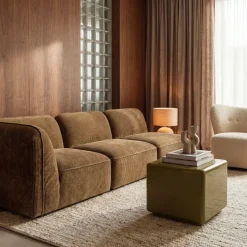 NOOR Chauffeuse pour canapé modulable en velours côtelé