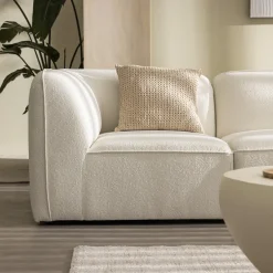 NOOR Chauffeuse pour canapé modulable en tissu bouclette