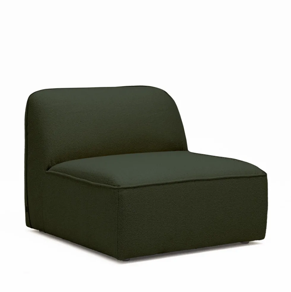NOOR Chauffeuse pour canapé modulable en tissu bouclette