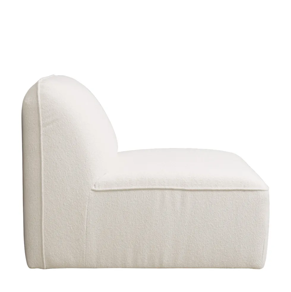 NOOR Chauffeuse pour canapé modulable en tissu bouclette