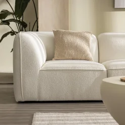 NOOR Chauffeuse pour canapé modulable en tissu bouclette
