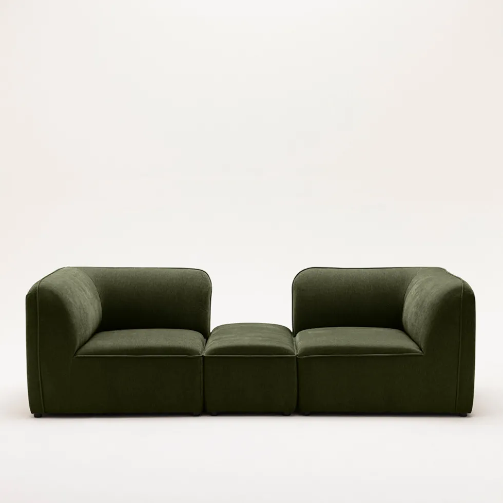 NOOR Pouf pour canapé modulable en tissu