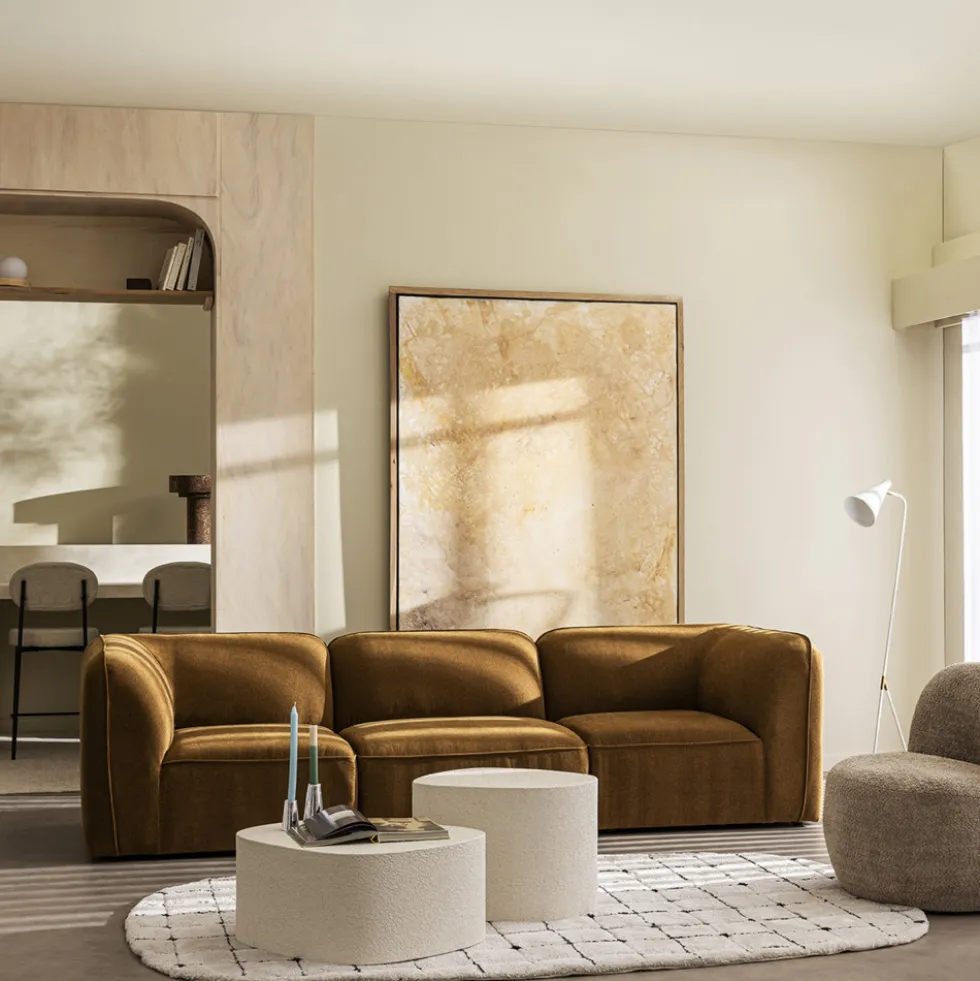 NOOR Pouf pour canapé modulable en tissu