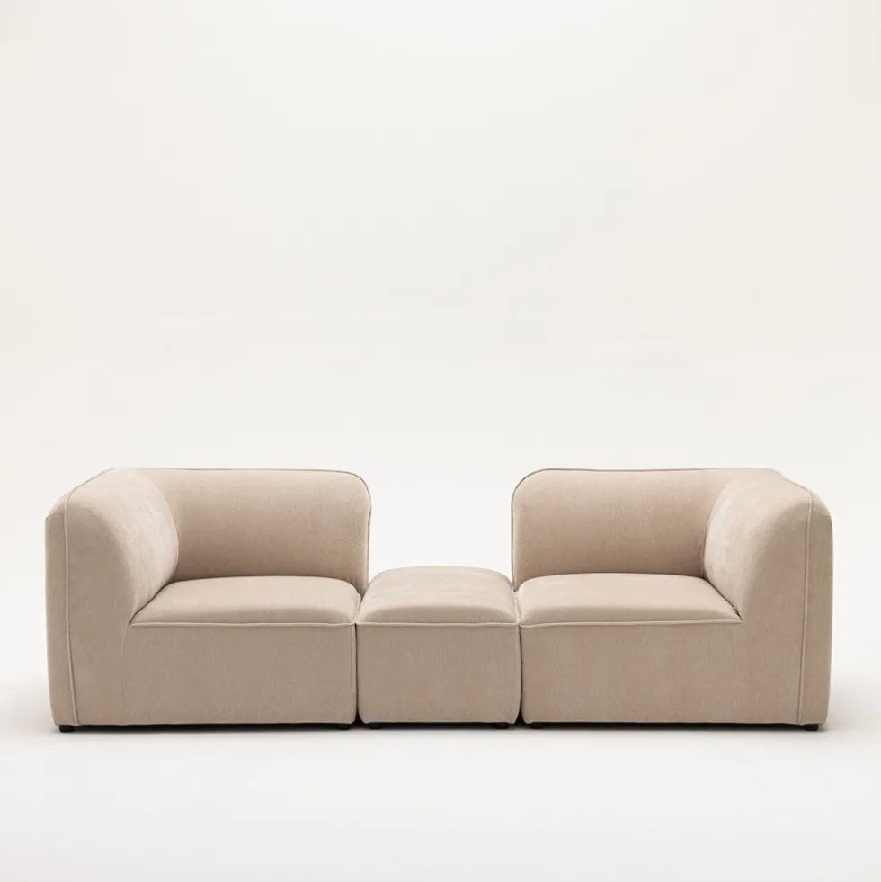 NOOR Pouf pour canapé modulable en tissu