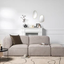 NOOR Pouf pour canapé modulable en tissu