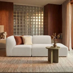 NOOR Pouf pour canapé modulable en velours côtelé