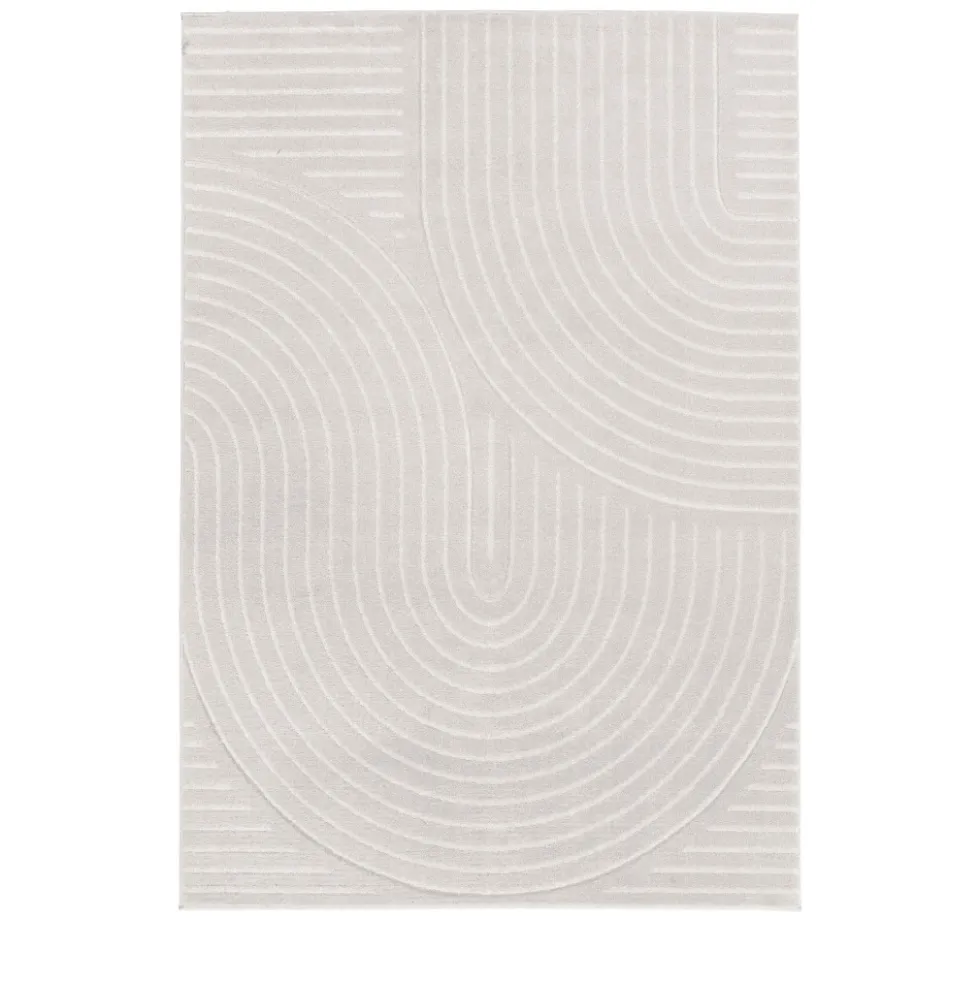 NORA Tapis contemporain à motif géométrique
