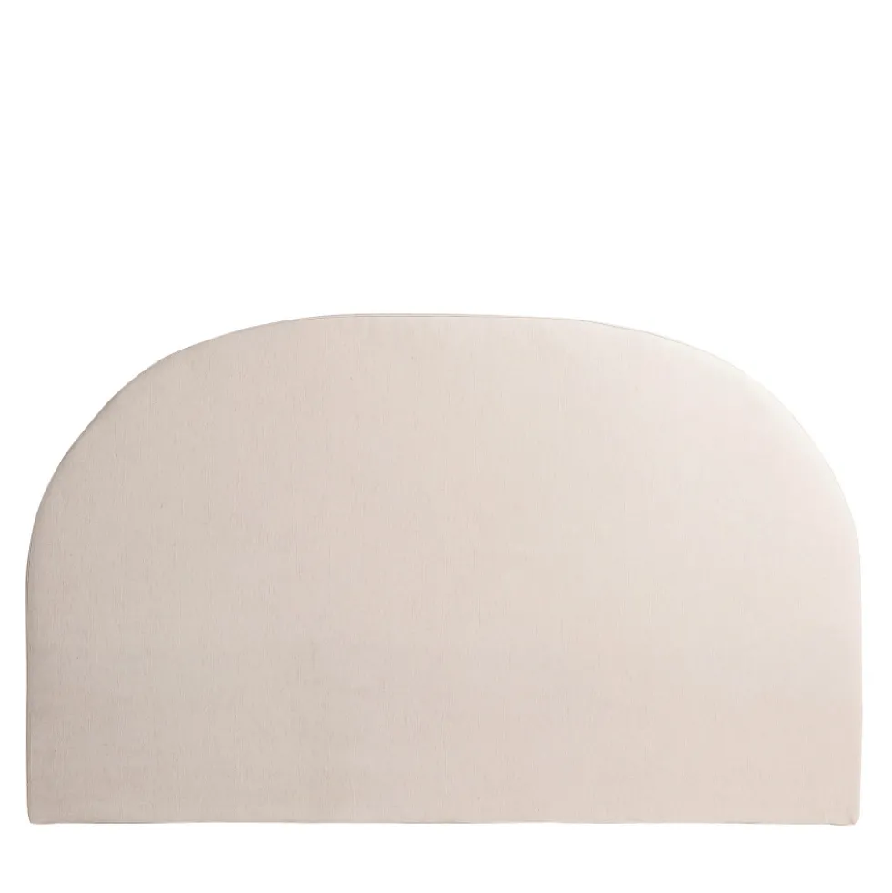 NOUSSA Tête de lit en coton et lin demi-lune L150cm