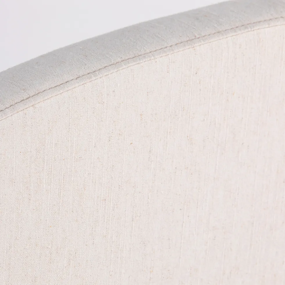 NOUSSA Tête de lit en coton et lin demi-lune L150cm