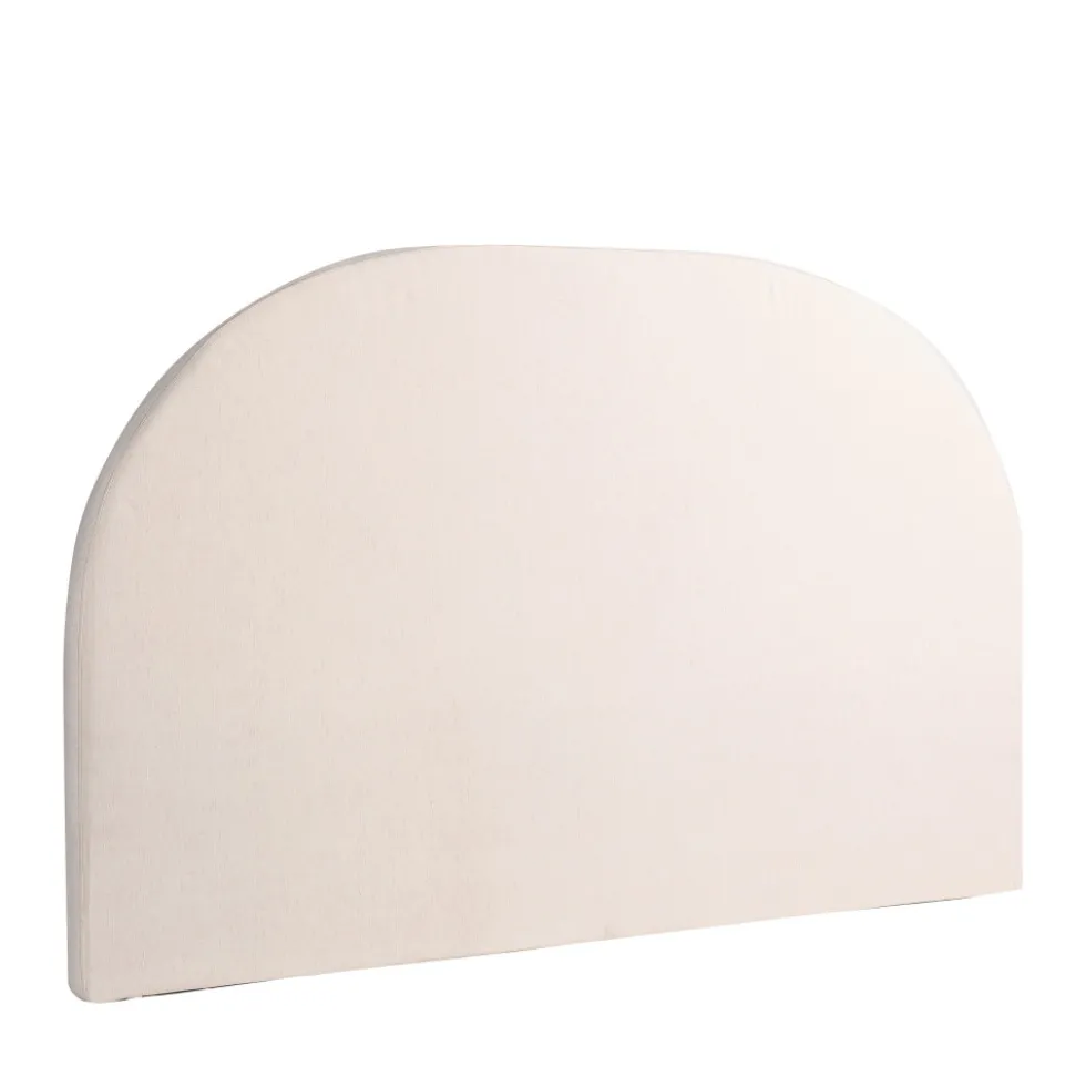 NOUSSA Tête de lit en coton et lin demi-lune L170cm