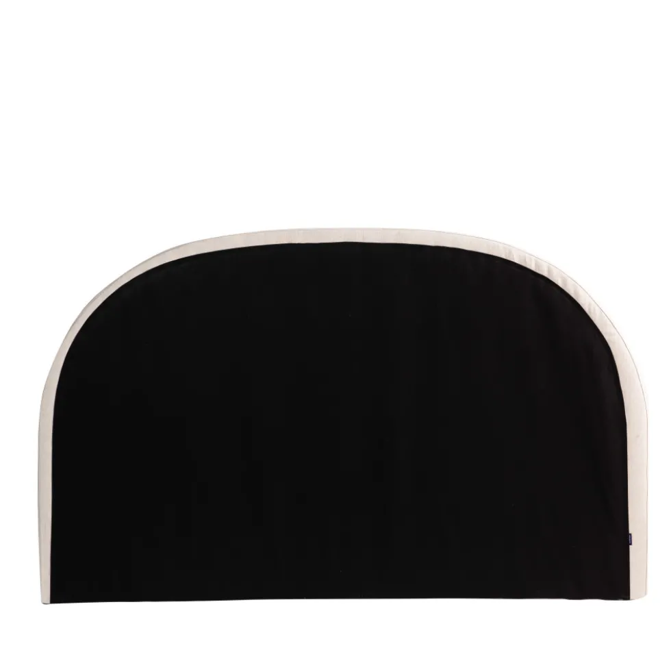 NOUSSA Tête de lit en coton et lin demi-lune L170cm